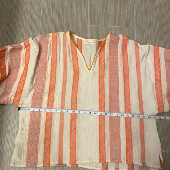 By Together Embroidered Avalon Long Sleeve Oversized Top Cotton Medium Boho - Picture 14 of 16